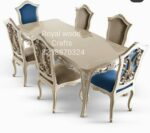 Classy Off White & Silver Dining Set for 6 RWC DT 10033